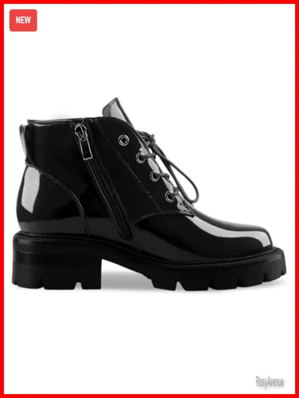 Lug Sole Short Combat Boots Chunky Heel Platform Ankle Booties Lace Up with